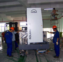 大型精密印刷機搬運